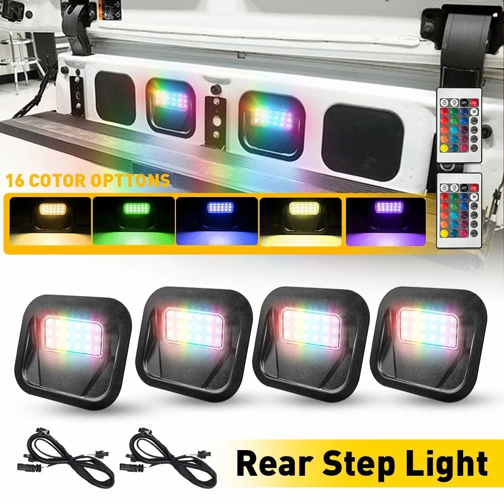 Set of 2 LED Tailgate Step Lights Wiring Harness for Silverado 2500HD 3500HD (2020–2025)
