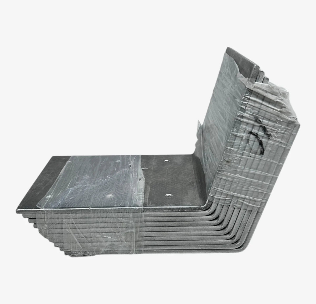 Set of 10 Aluminum 15 Degree Predrilled Corner Bracket Mounts 1/4'' x 8'' x 6''