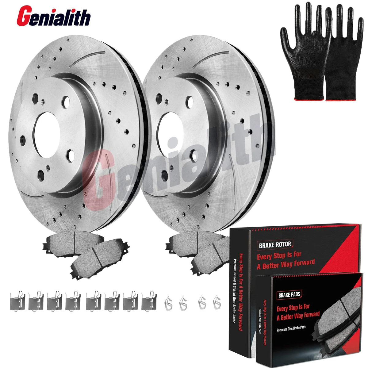 Front Drilled Rotors + Brake Pads for Toyota Prius V RAV4 Lexus HS250h Scion xB (2011–2019)