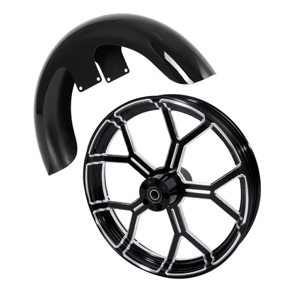 21" Front Fender Wheel Rim & Single Disc Wheel Hub for Harley Touring (2008–2013)