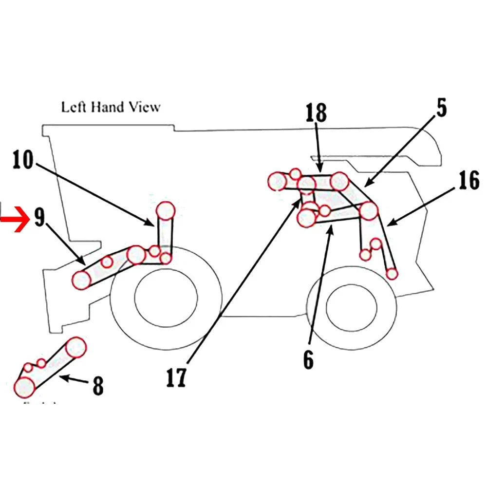 Feederhouse Drive Variable Speed Belt for John Deere 9750 STS, 9650 STS