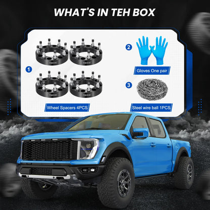 4pc 1.5 in 8x180 Wheel Spacers for GMC Sierra Chevy Silverado 2500 HD (2001–2010)