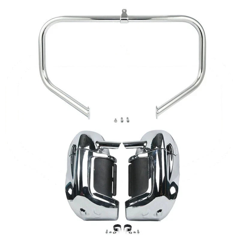 Chrome Lower Vented Fairings Engine Guard Bar for Harley Street Glide (2009–2013)