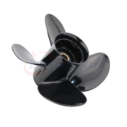 Boat Propeller 10.1x15 for Honda Yamaha Outboard Motor (4 Blades, 13 Tooth)