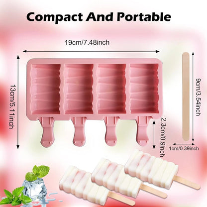 Set of 2 Silicone Cakesicle Molds for Ice Cream Treats