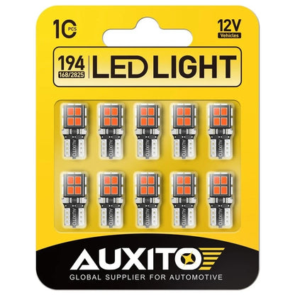 Set of 10 T10 Red SMD LED Interior Light Bulbs for (194 168 175 W5W 2825)