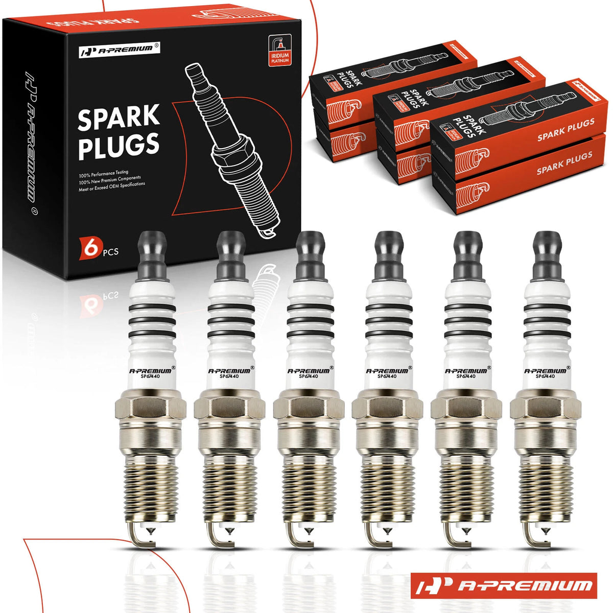 6X Iridium & Platinum Spark Plugs for Ford Freestar (2006–2007) 6744