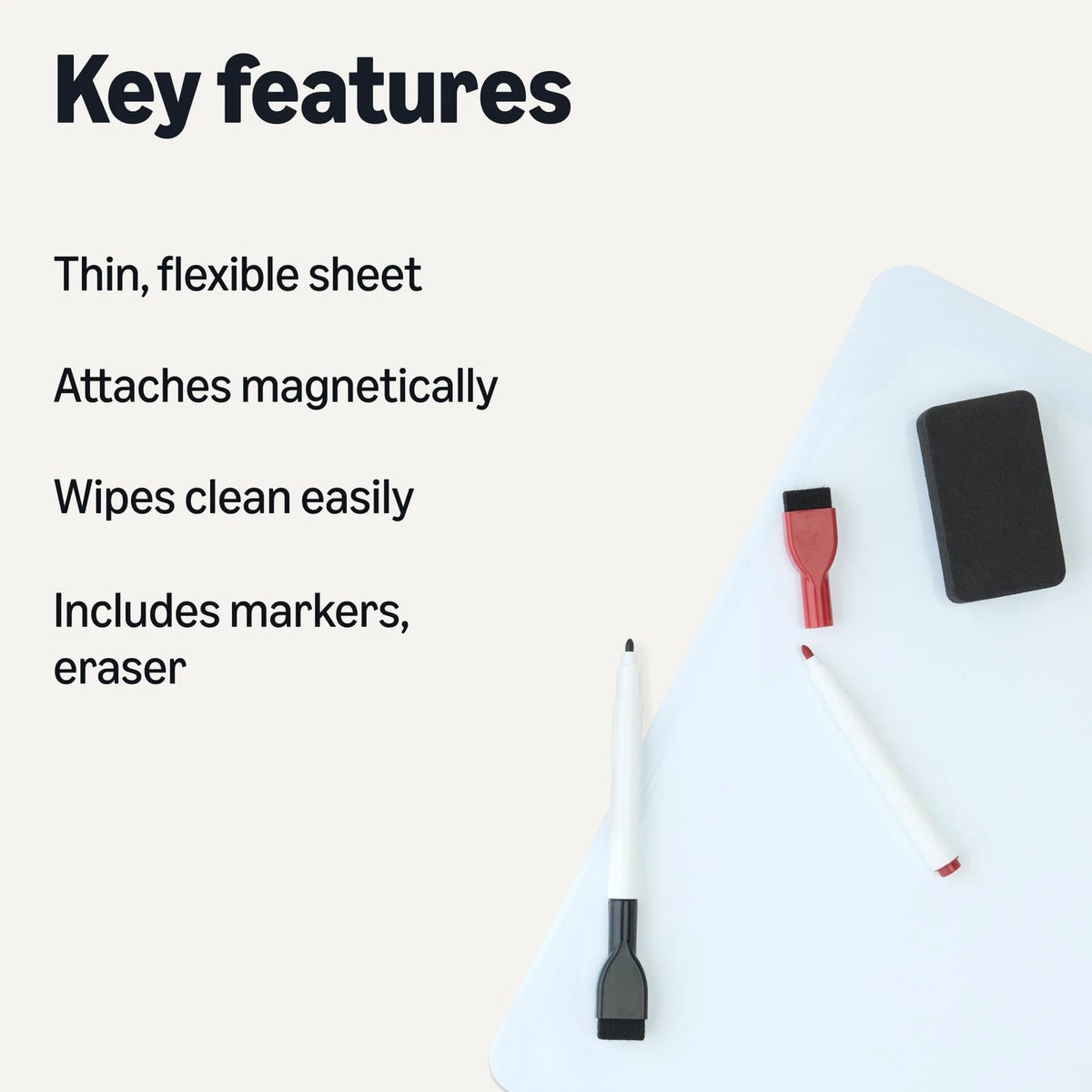 Magnetic Dry Erase Board for Fridge (20 x 13 Inch)