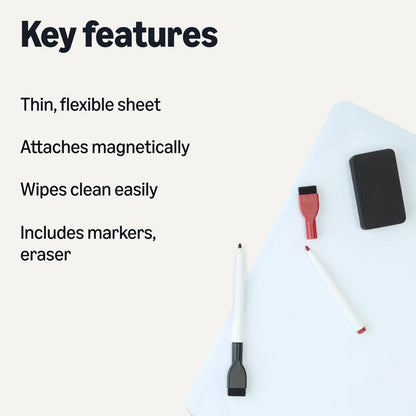 Magnetic Dry Erase Board for Fridge (20 x 13 Inch)