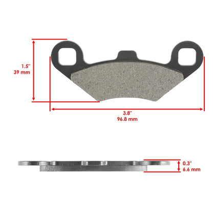 Rear Brake Disc & Pads for Polaris Xpedition 325 425 (2000) DS192 MP116 HD