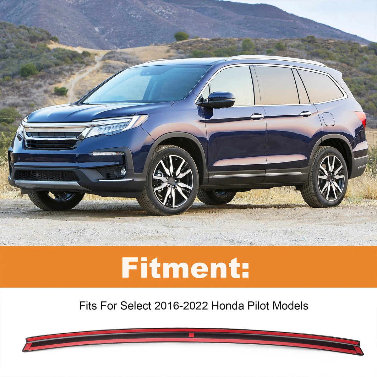 Rear Bumper Protector Guard for Honda Pilot (2016–2022) - Black