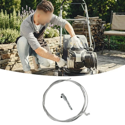 Gas Cable Kit 1.5mm x 2.5m with End Cap and Z Clamp for Lawn Mower