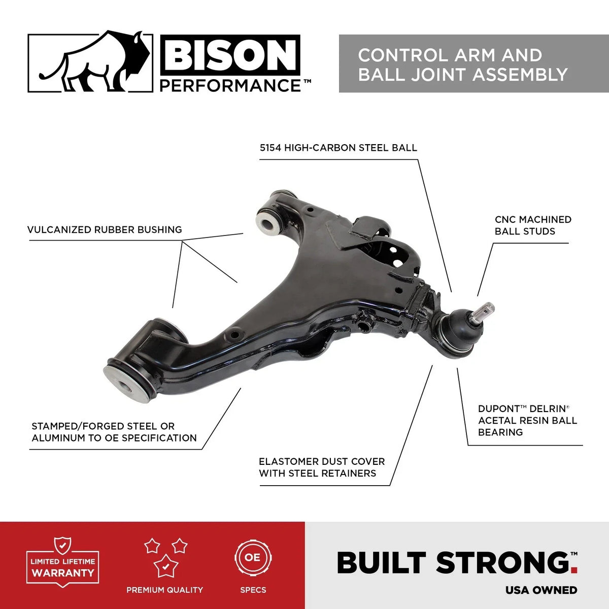 Set of 4 Front Lower Control Arms Sway Bars for Ford