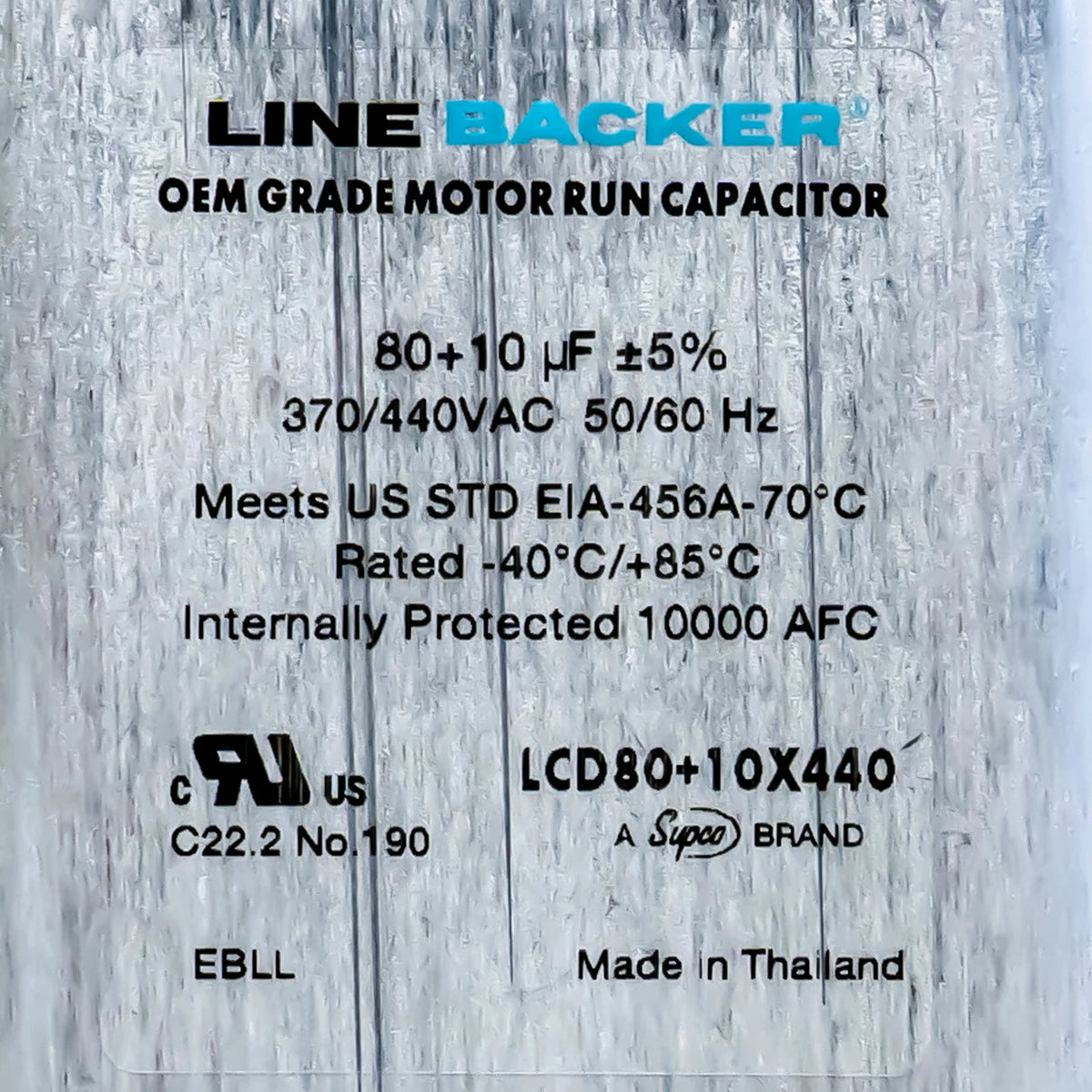 Supco Capacitor Oval Dual Run 80 + 10 uf for HVAC Motors (370/440 Volts)