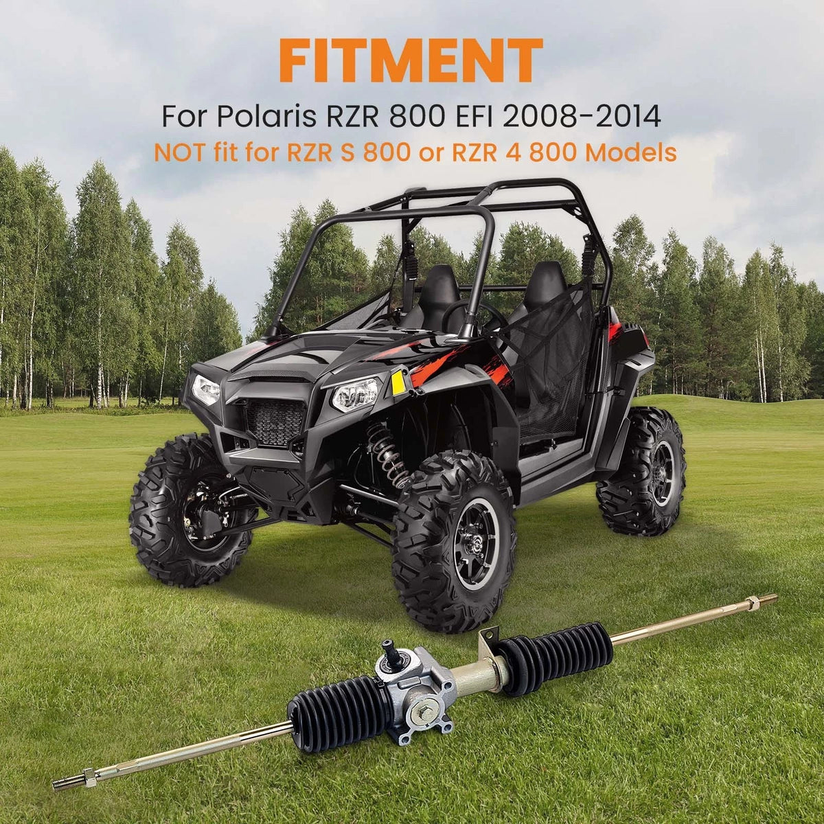 Power Steering Rack & Pinion for Polaris RZR 800 EFI (2008–2014) 1823497