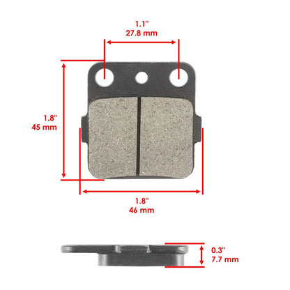 Rear Right Brake Disc with Pads & Bolts for Yamaha Raptor 350 (2004–2013) DS115AA2010