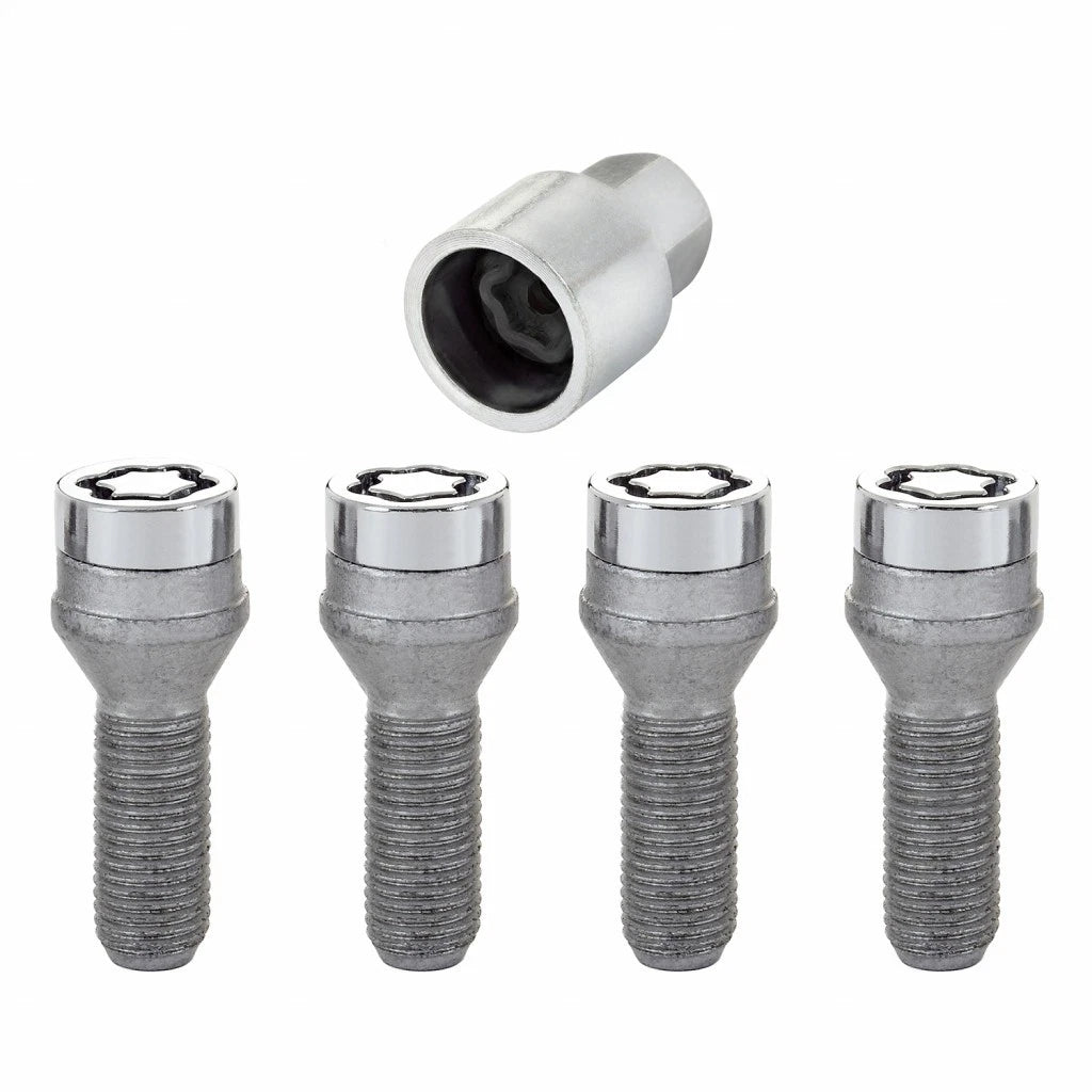 Set of 4 McGard Wheel Lock Bolts for Volvo V70 (2000–2010) TLX-mcg27000-CL360A77, Chrome