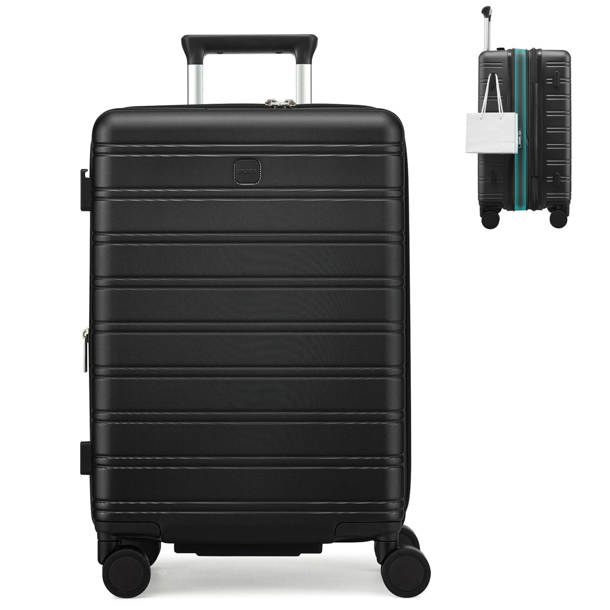 24 Inch Expandable Hardside Luggage with Dual 360° Spinner Wheels