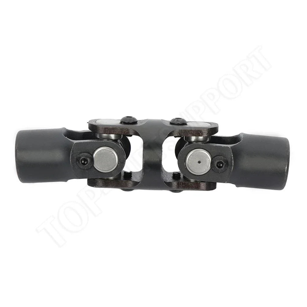 3/4" Round Universal Steering Double U-Joint Shaft - Black