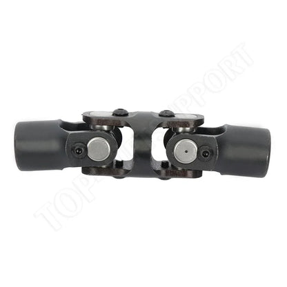 3/4" Round Universal Steering Double U-Joint Shaft - Black
