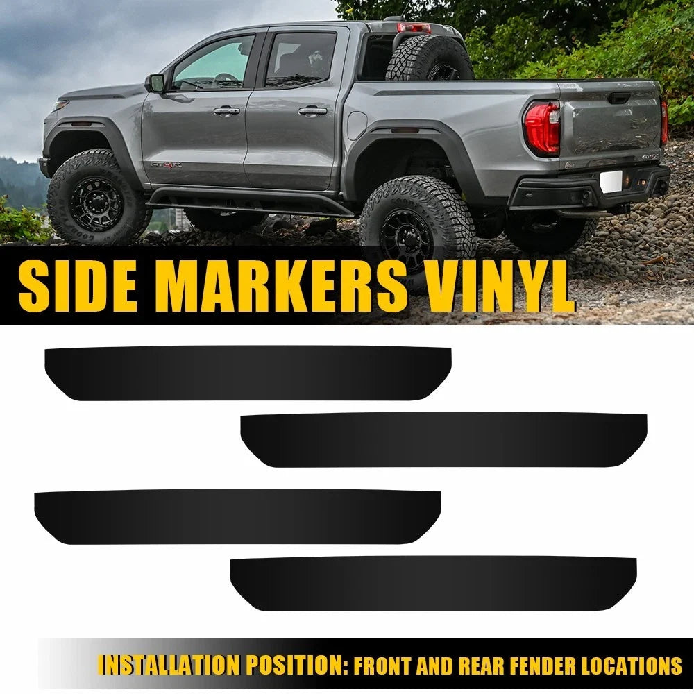 Smoke Side Markers Vinyl Decals Overlay Tint for GMC Canyon (2023–2025)