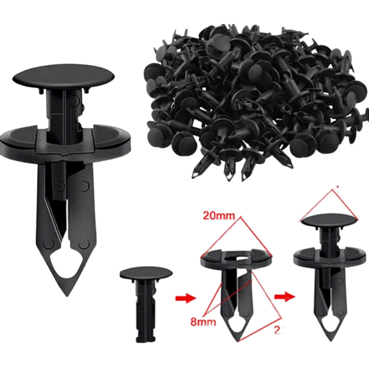 120PCS Bumper Clips Retainer Fasteners for Ford (Car Retainer Clips & Fasteners)