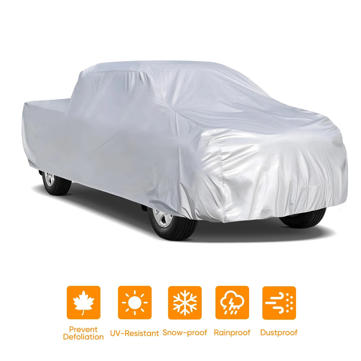 Car Cover for Pickup Truck (Fits Length Up to 210 Inch) Waterproof UV Protector