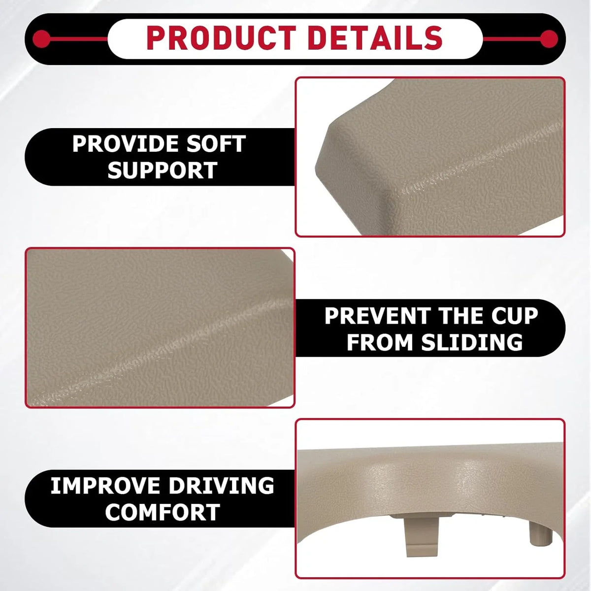 Center Console Cup Holder Armrest Pad for Ford F150 (2004–2014)