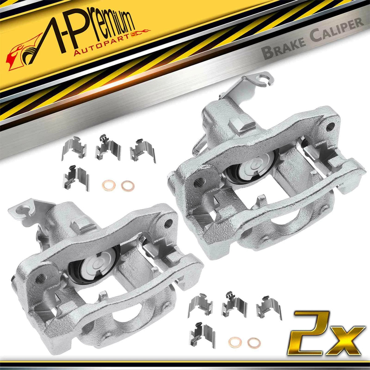 A-Premium Pair Rear Brake Caliper Set for Volkswagen Routan (2013–2014) 68029848AD
