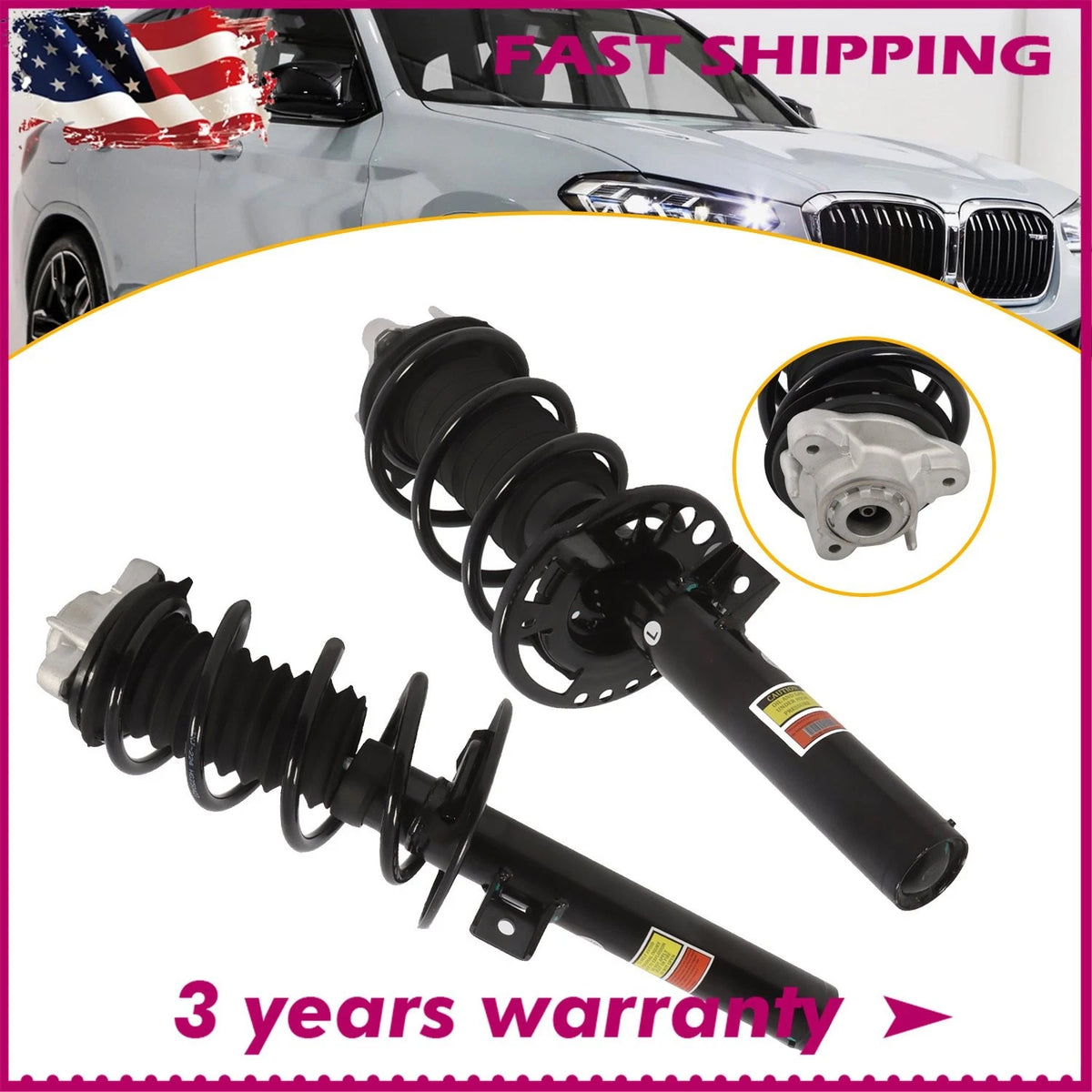 2X Front Struts for BMW X3 X4 (2018–2023) 31306890943, 31306871779, 31306888323