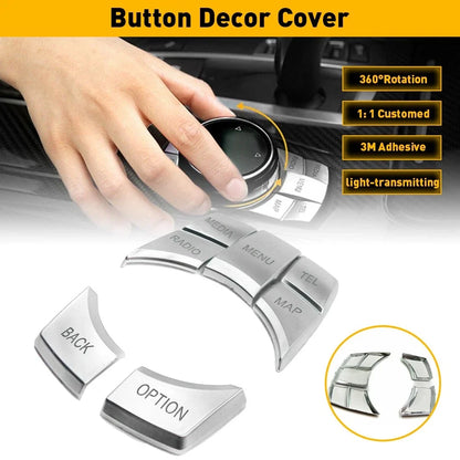 Chrome Multi-Media 7 Button Cover Trim for BMW F10 5 Series (2011–2017)