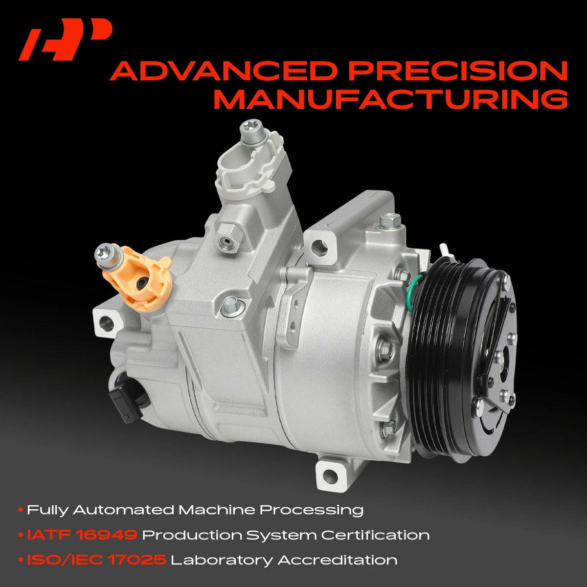 A/C Compressor with Clutch for Ford Transit-150 Transit-250 (2020–2024) LK4Z19703A LK4Z19703B LK4Z19703C LK4Z19703D 98669