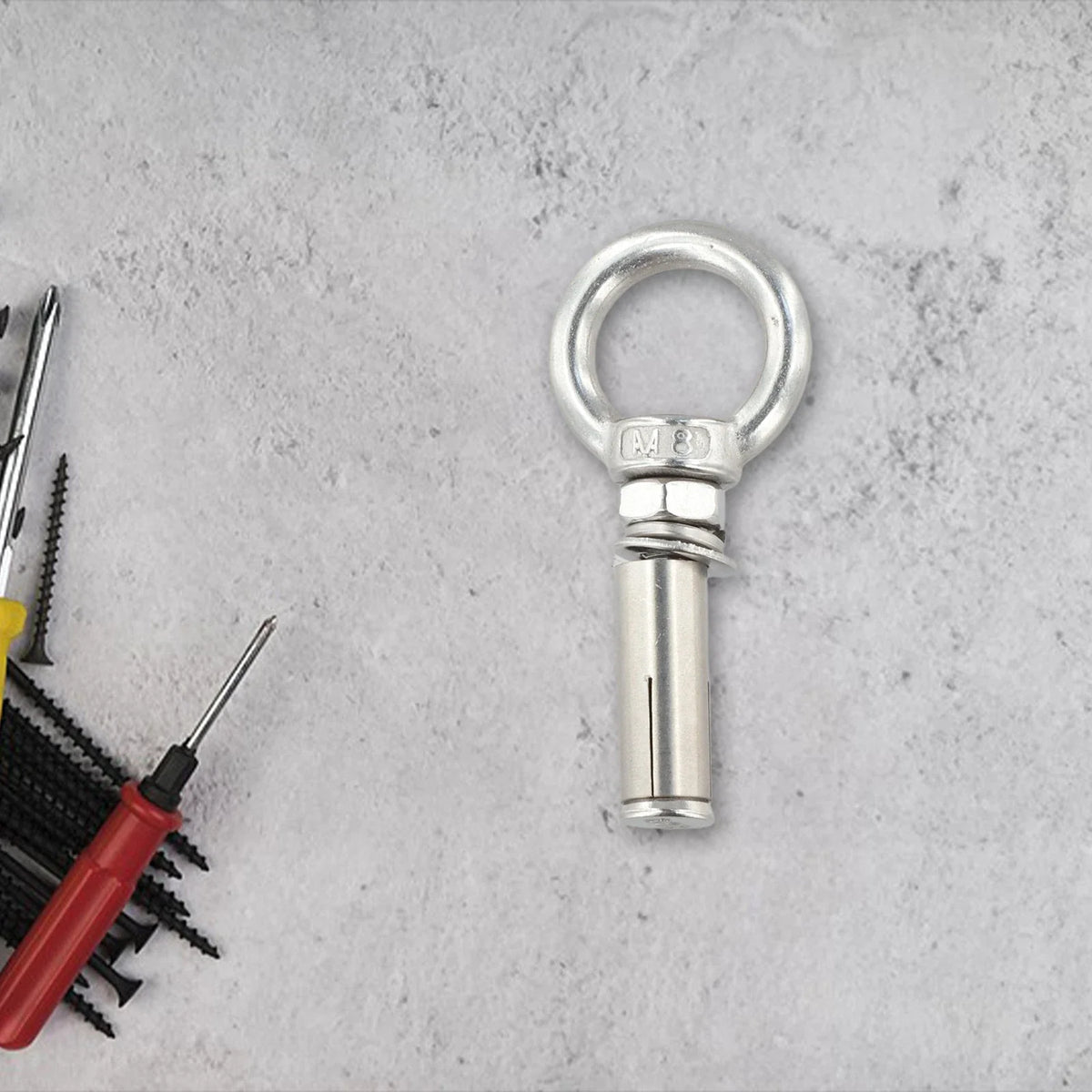 Set of 4 Expansion Bolts and Eye Screws for Walls 6810mm