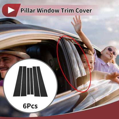 Door Pillar Window Trim Set for Mitsubishi Pajero Sport (2016–2023) Black
