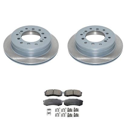DuraGo Rear Rotors & Akebono ProACT Ceramic Brake Pads Kit for GX470 2003–2009