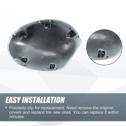 Pair Rearview Mirror Cover Cap White for BMW Mini Clubman R55 R57