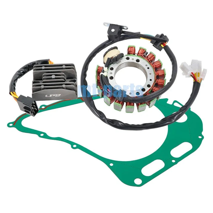 Stator Coil, Regulator Rectifier, Gasket for Suzuki DR750 DR800S (1988–1990)