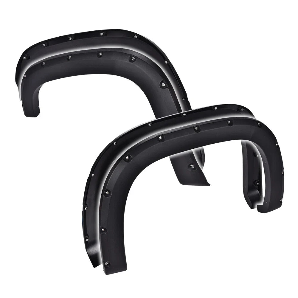Set of 4 Pocket Rivet Textured Offroad Fender Flares for GMC Sierra 1500 (2007–2013)