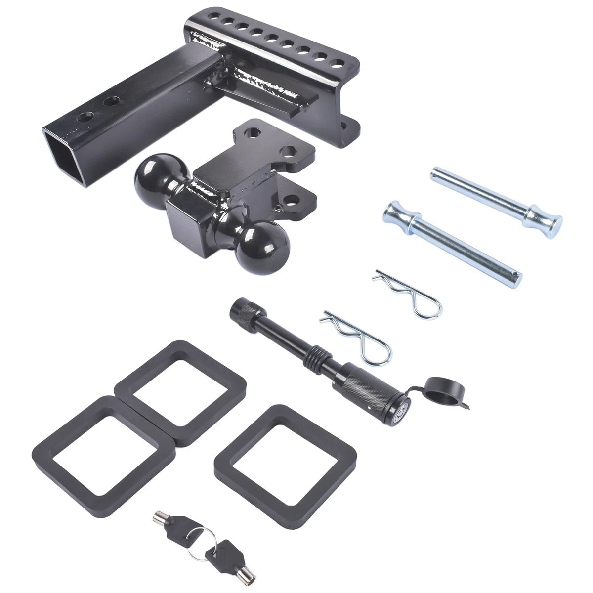 Adjustable Drop Trailer Hitch for 2” & 2-5/16” Ball (22)