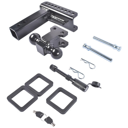 Adjustable Drop Trailer Hitch for 2” & 2-5/16” Ball (22)