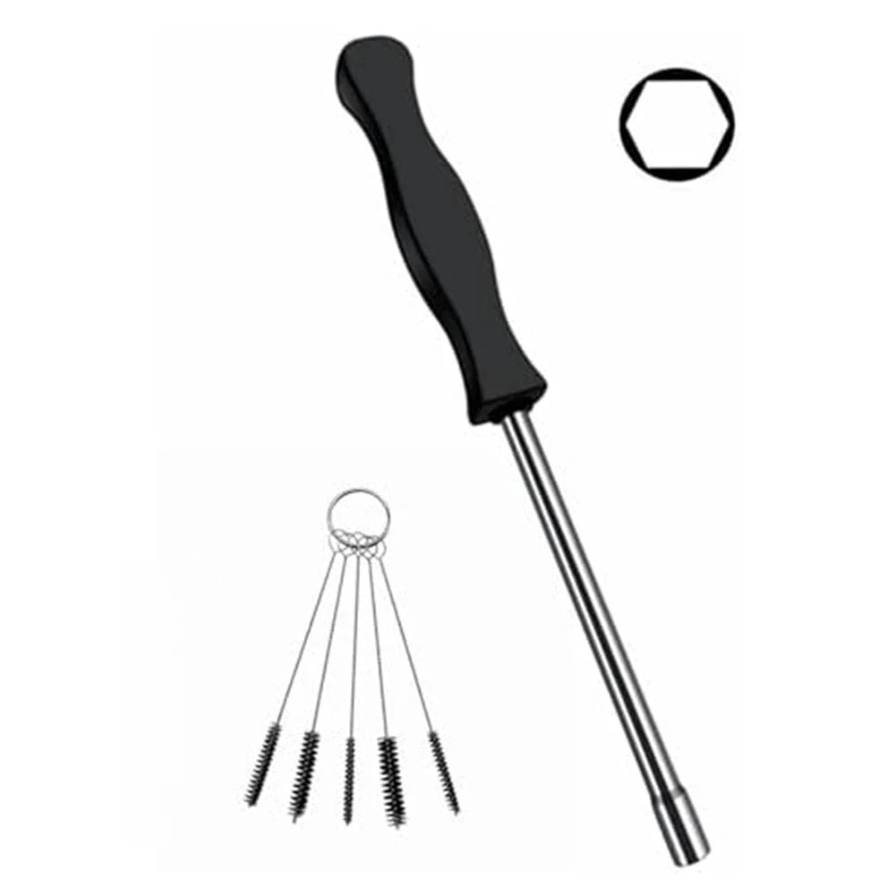Set of 5 Jet Brushes with 4mm Hex Adjusting Tool for Comprehensive Maintenance