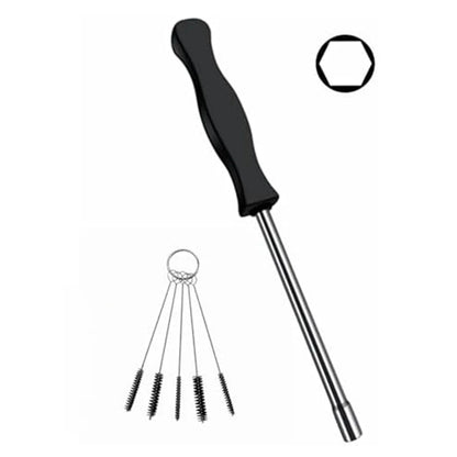 Set of 5 Jet Brushes with 4mm Hex Adjusting Tool for Comprehensive Maintenance
