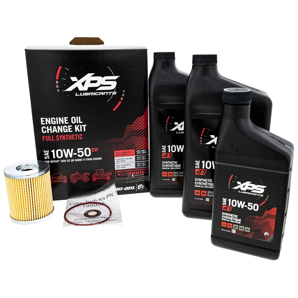 4T 10W-50 Synthetic Blend Oil Change Kit for Can-Am (OEM, 9779252)