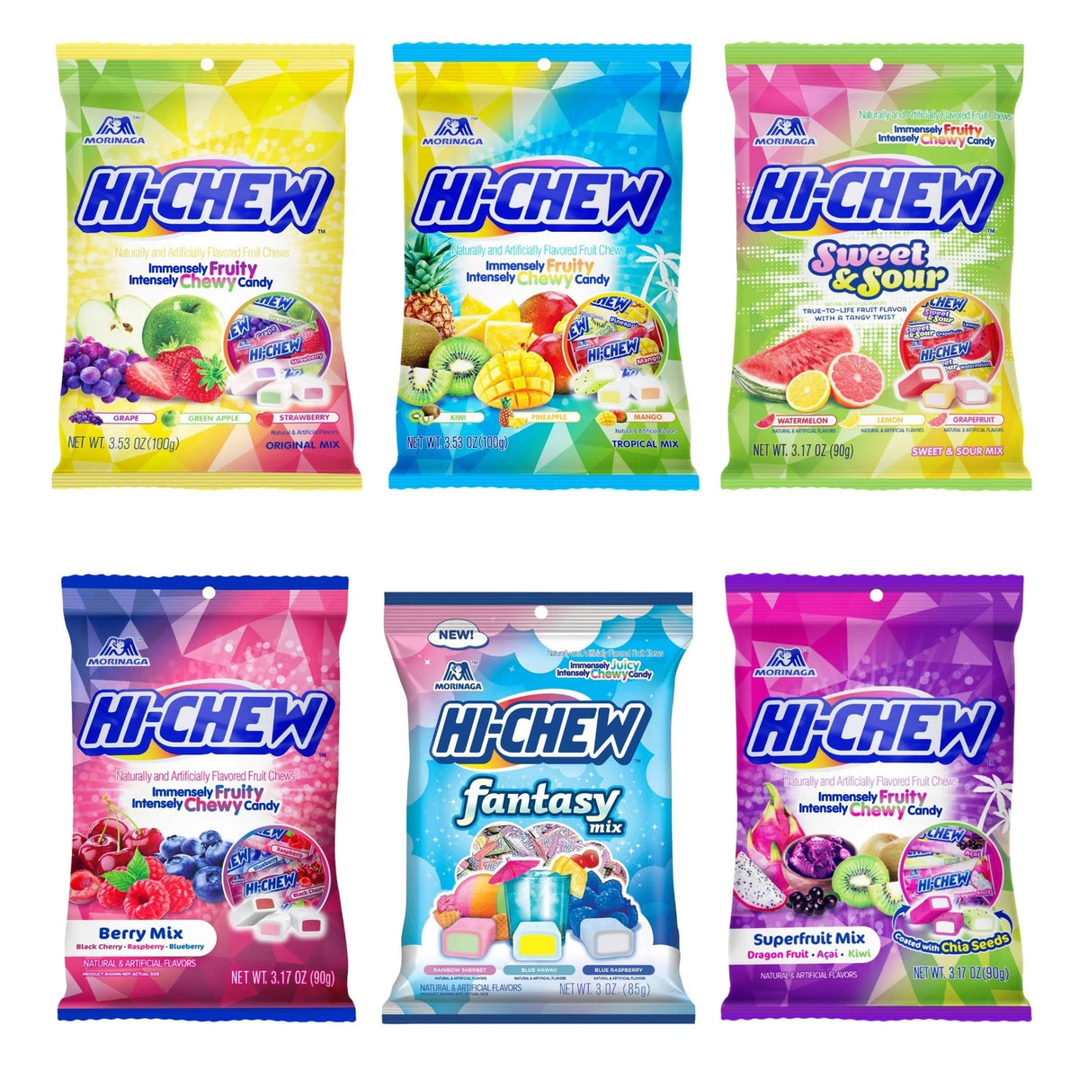 HI-CHEW Variety Mix for All Makes and Models (Pack of 6 Bags)