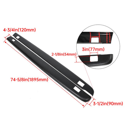 Pair of Bed Rail Caps for Chevy Silverado 5.8Ft Bed (2007–2013)
