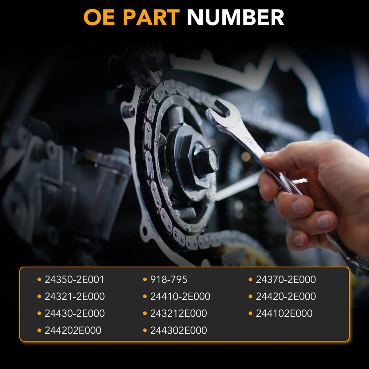 CVVT Timing Chain Kit for Hyundai Elantra GT 2.0L (2014–2020) & Kia Forte (2014–2019)