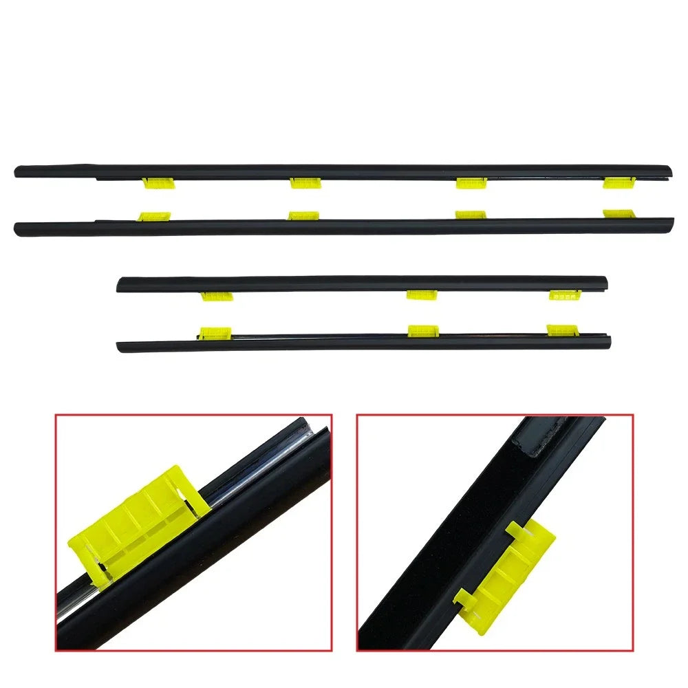 Set of 4 Window Weatherstrip for CR-V 2002–2006 (Outer Black)