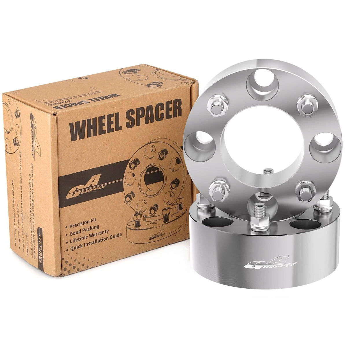 2 Inch Wheel Spacers 4x110 for ATV (74mm Hub Bore, 10x1.25 Studs, 2-Pack)