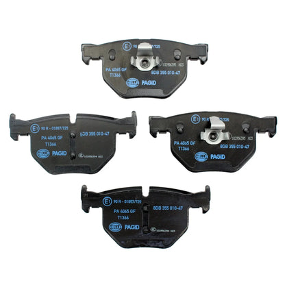 Set of 4 Hella Low-Met Rear Disc Brake Pads for BMW E60 E61 (2006–2010)