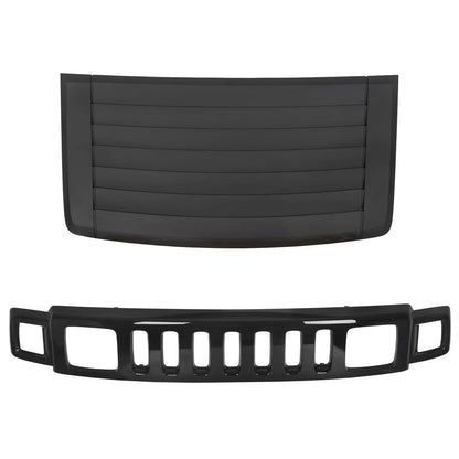 Louver Hood Air Vent Panel w/Black Grille for Hummer H3 (2006–2010)